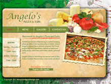 Tablet Screenshot of angelospizzashop.com